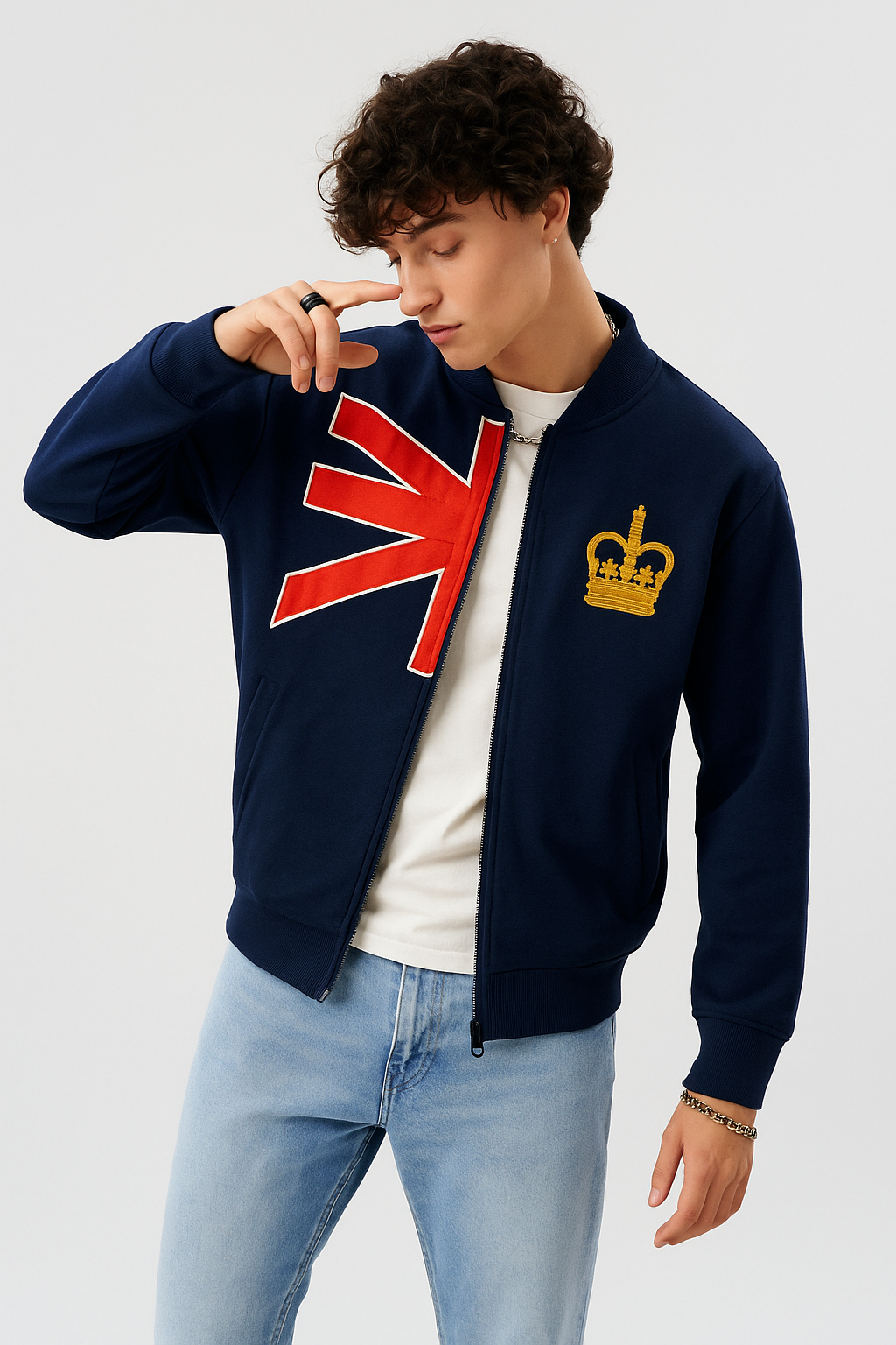 London England Baseball Zipper Jacket