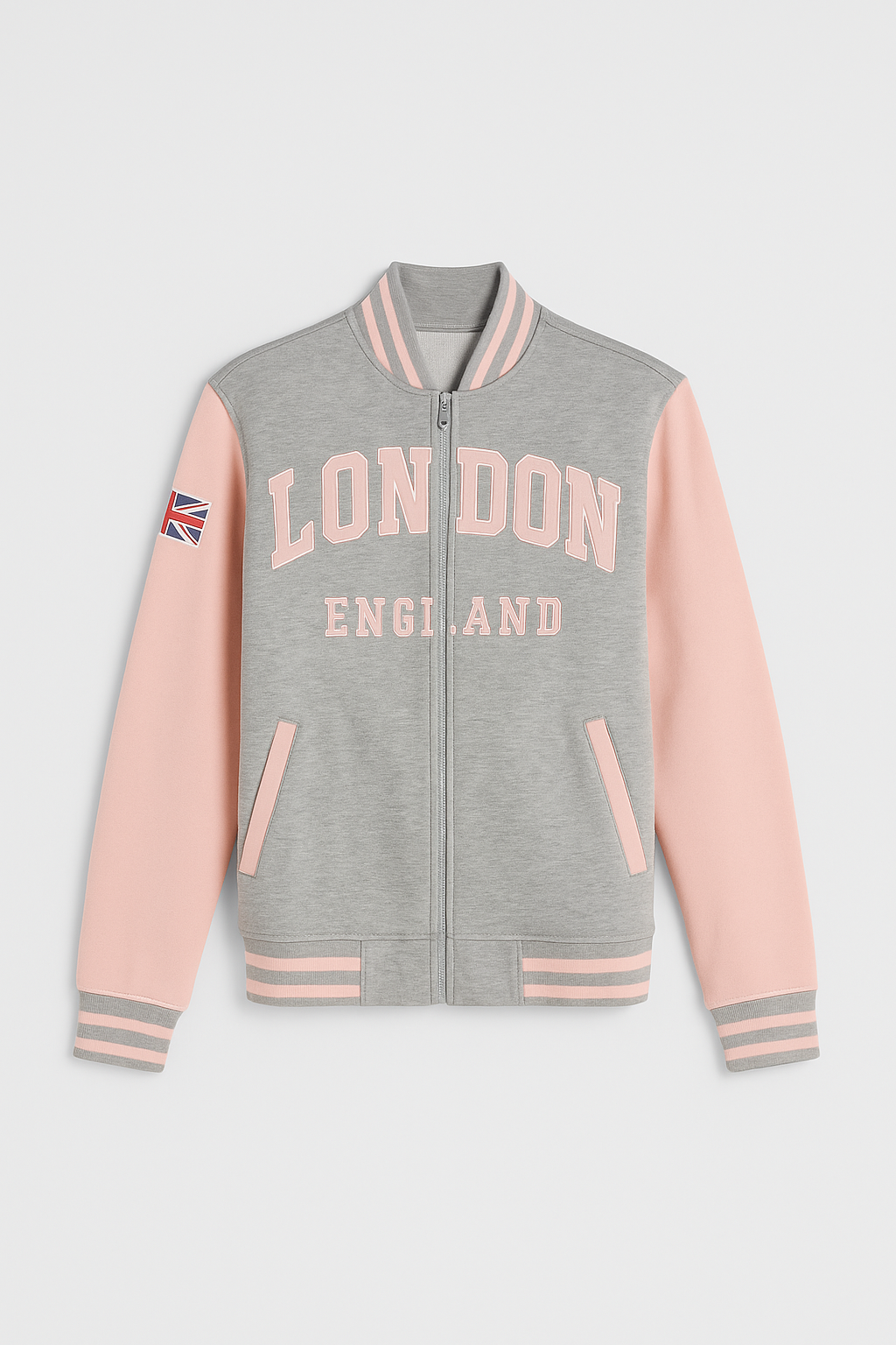 London England Baseball Zipper Jacket