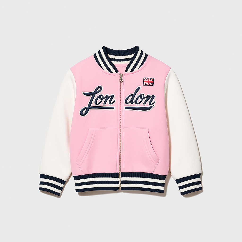 Kids London England Baseball Jacket