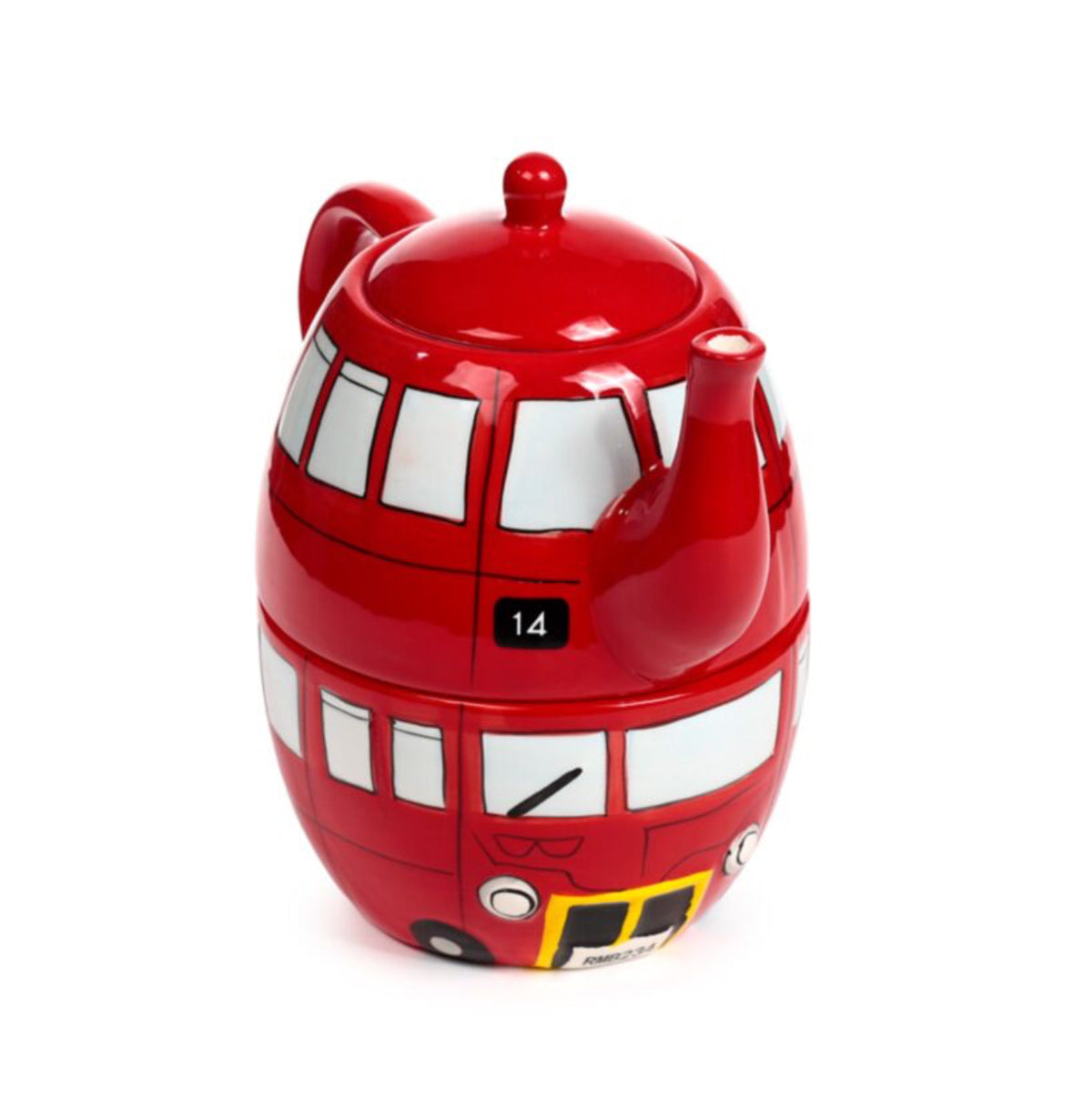 London Icons Red Routemaster Bus Ceramic Teapot & Cup Set for 1