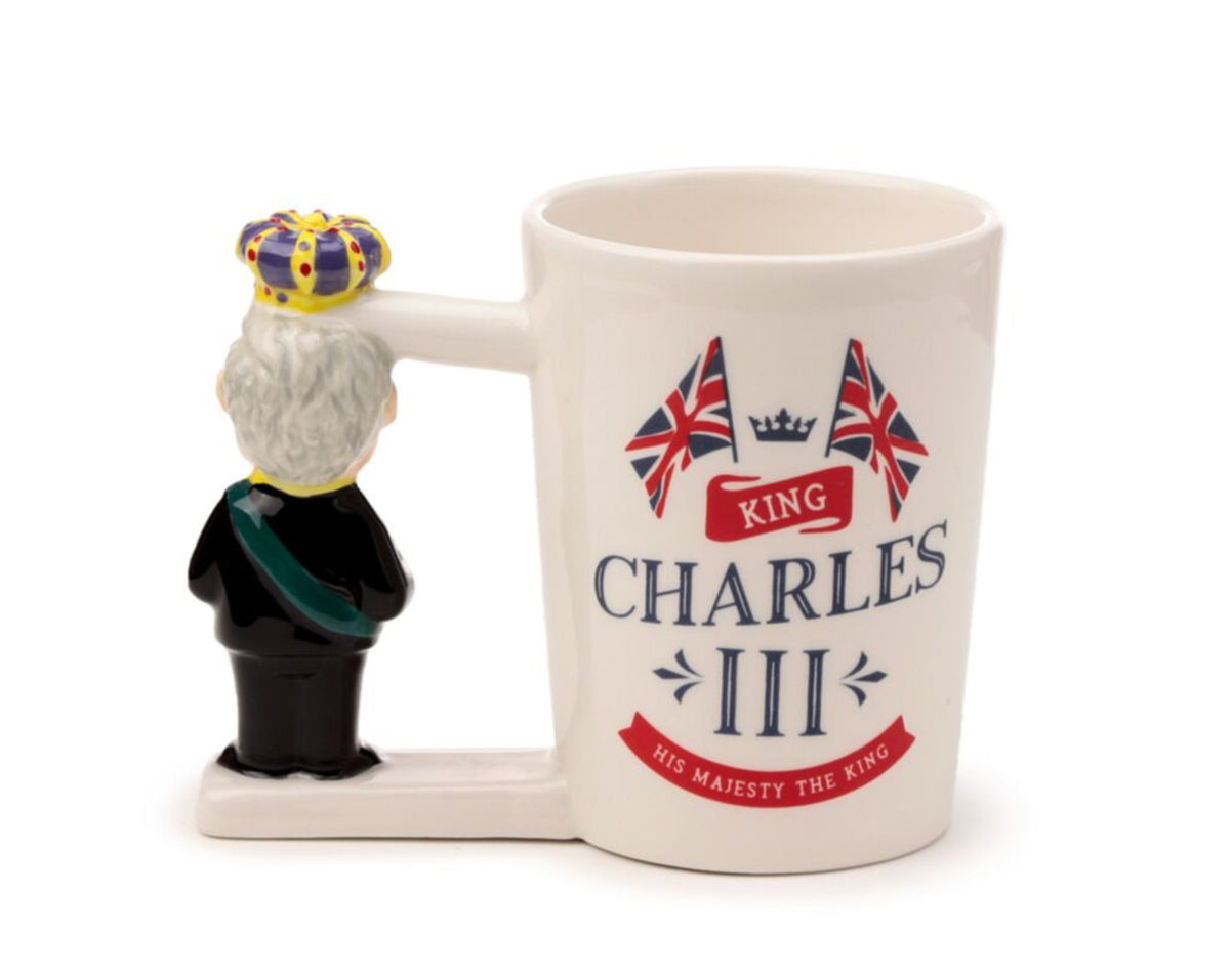 King Charles III Ceramic Shaped Handle Mug
