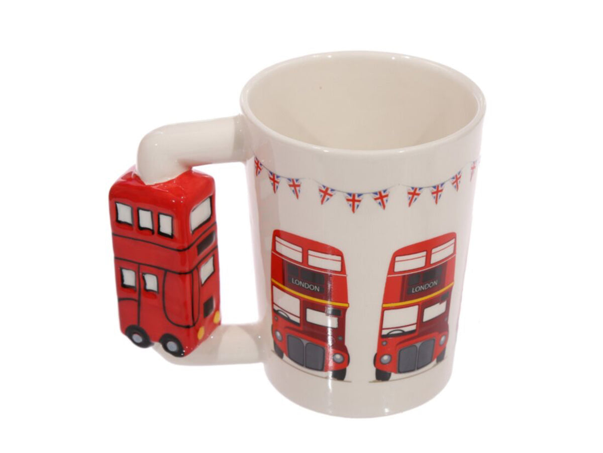 London Icons Red Routemaster Bus Ceramic Shaped Handle Mug