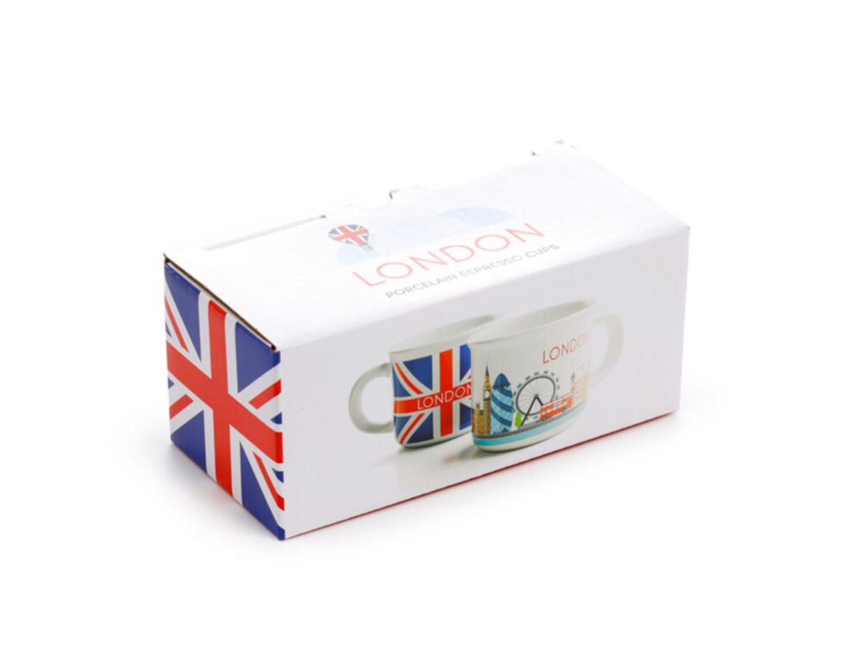 London Icons Set of 2 Porcelain Espresso Cups