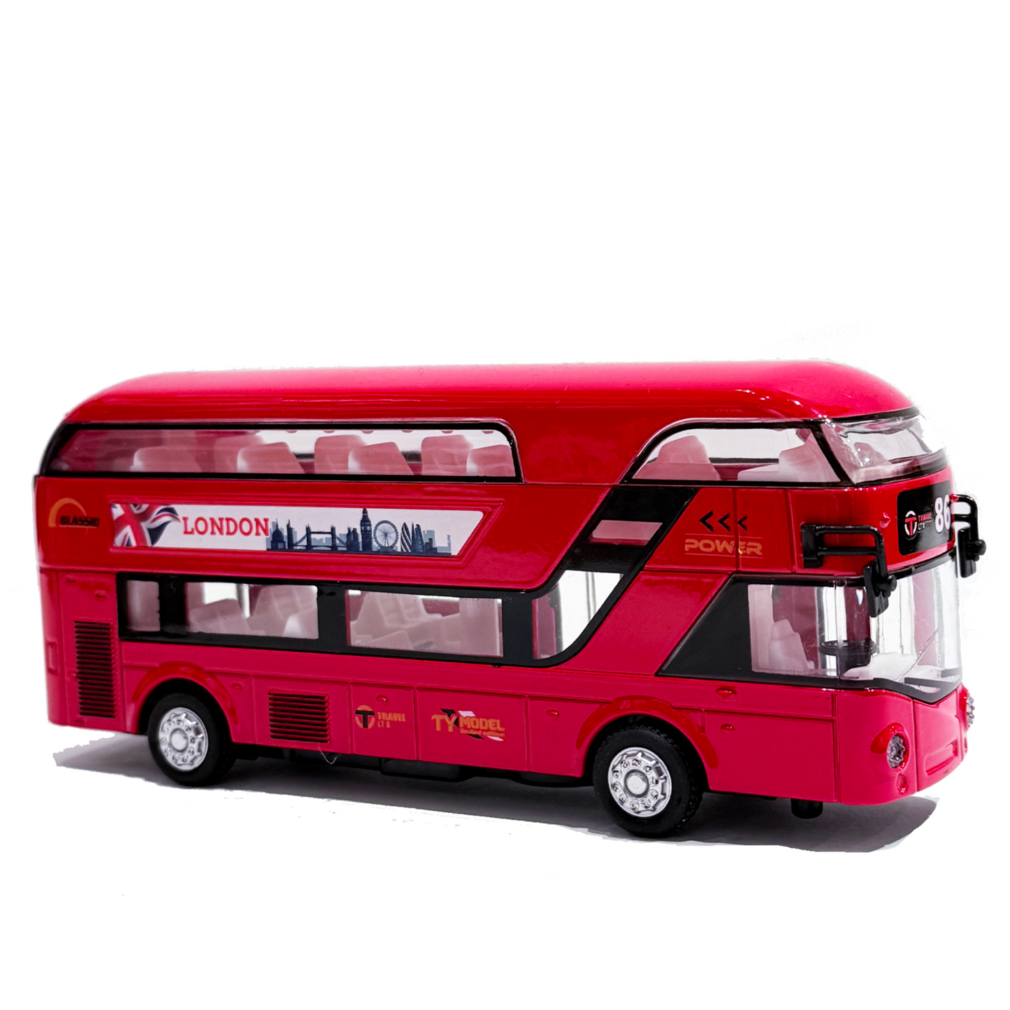 Die Cast London Electric Bus - Pull back and go action