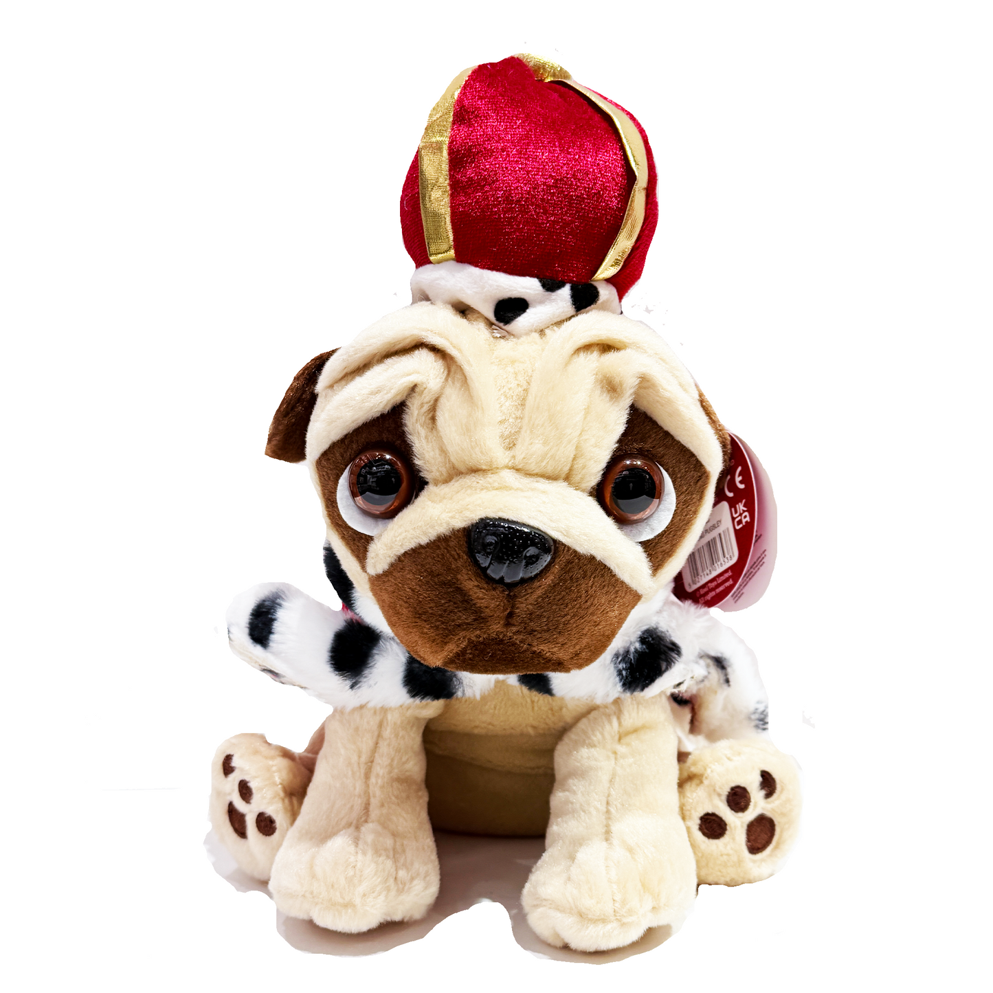King Charles Frenchie with a Crown and Cape