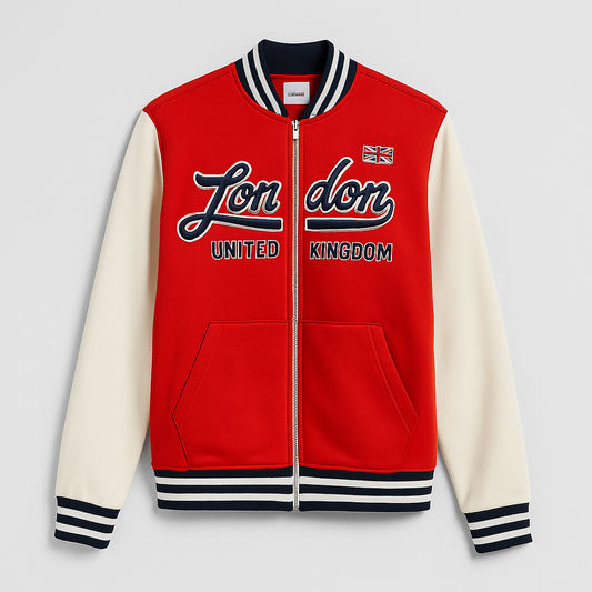 London England Baseball Zipper Jacket