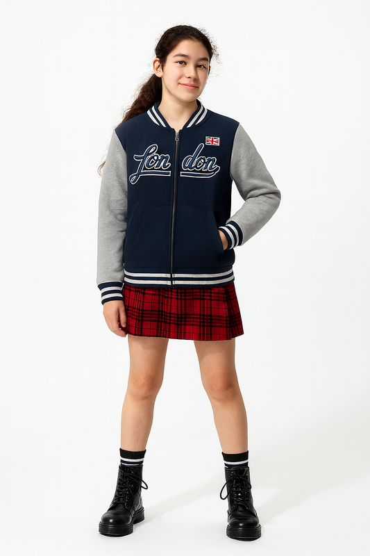 Kids London England Baseball Jacket