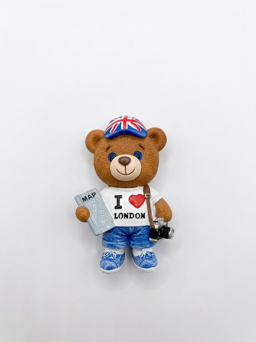 London bear ceramic magnet