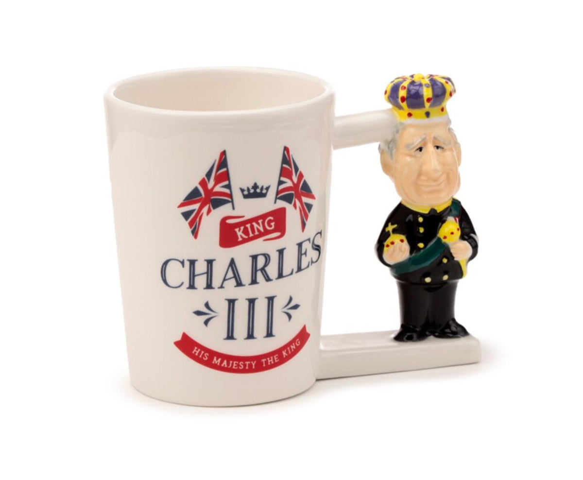 King Charles III Ceramic Shaped Handle Mug