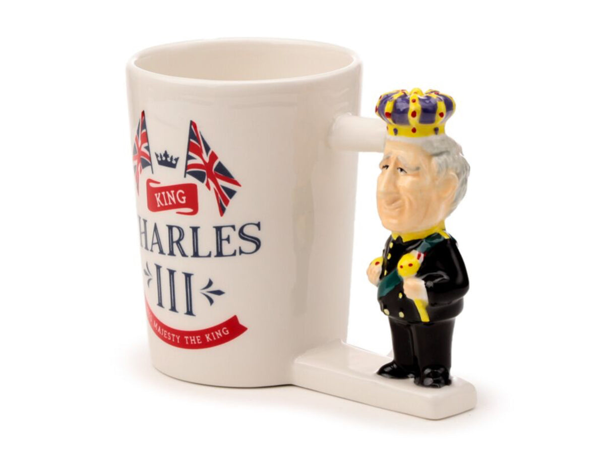 King Charles III Ceramic Shaped Handle Mug