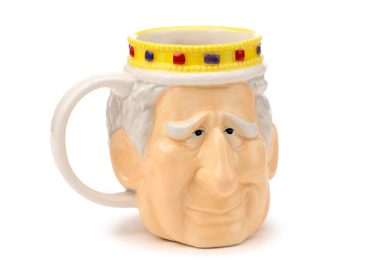 King Charles III Ceramic Head Shaped Mug