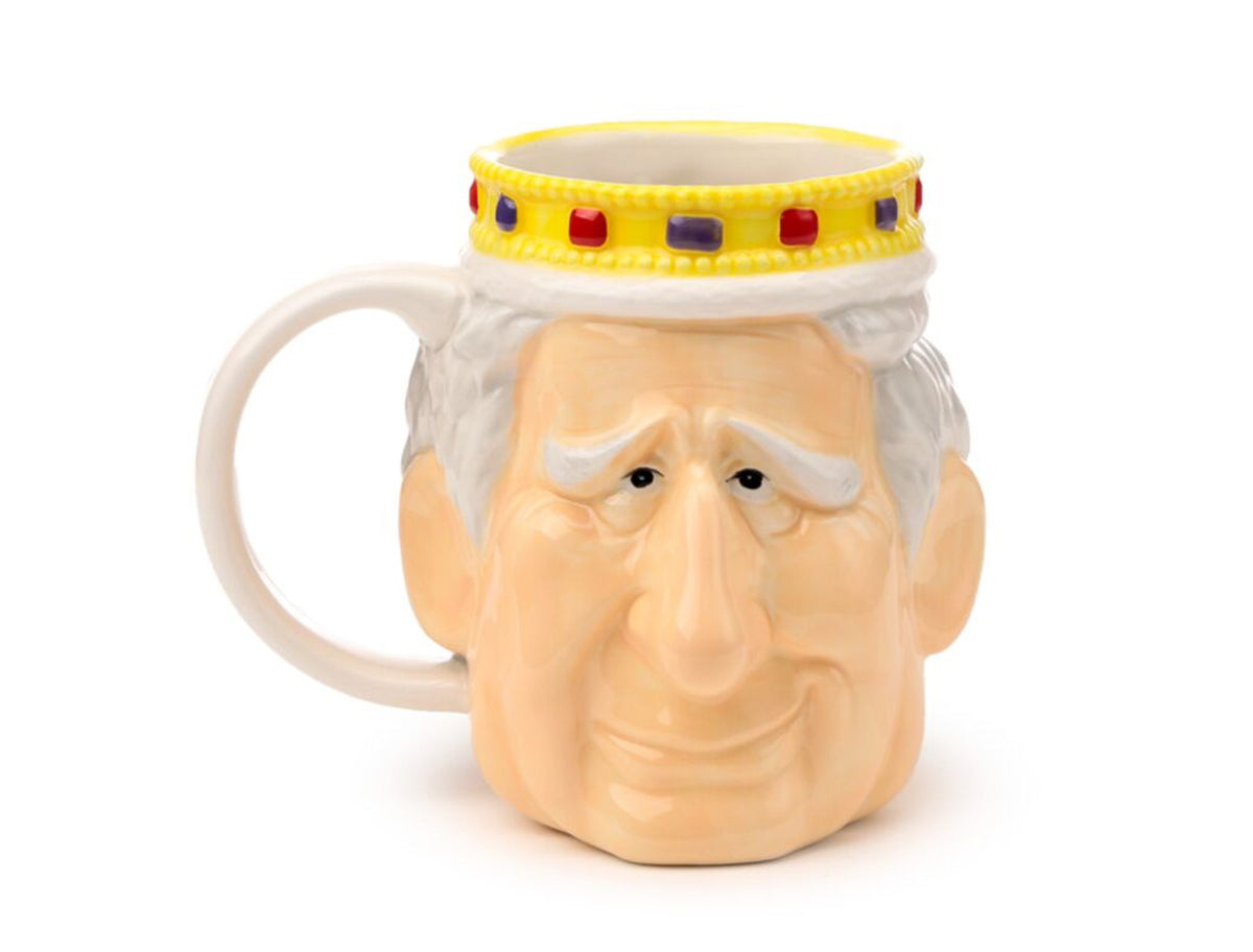 King Charles III Ceramic Head Shaped Mug