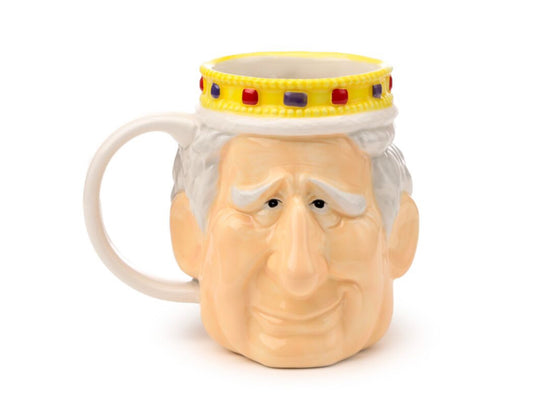 King Charles III Ceramic Head Shaped Mug