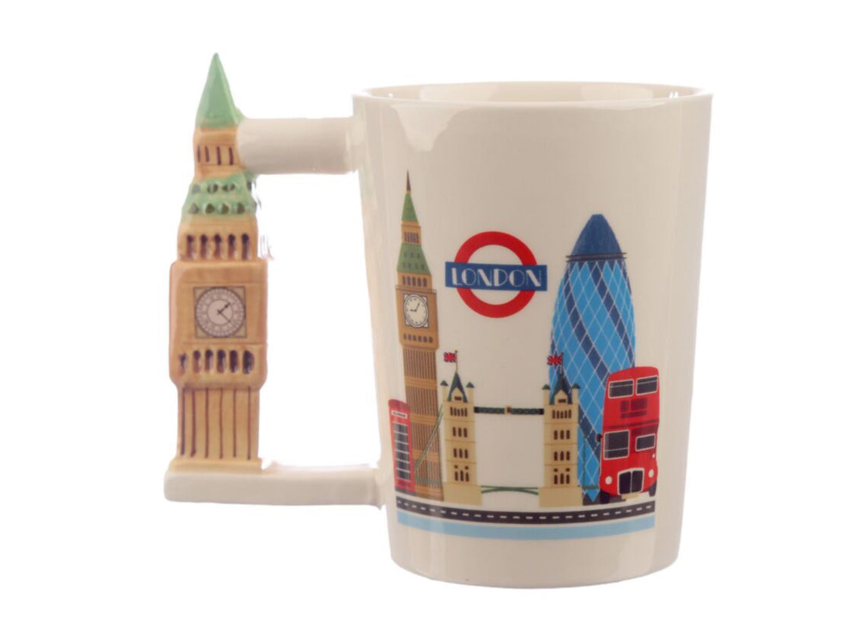 London Souvenir Big Ben Ceramic Shaped Handle Mug