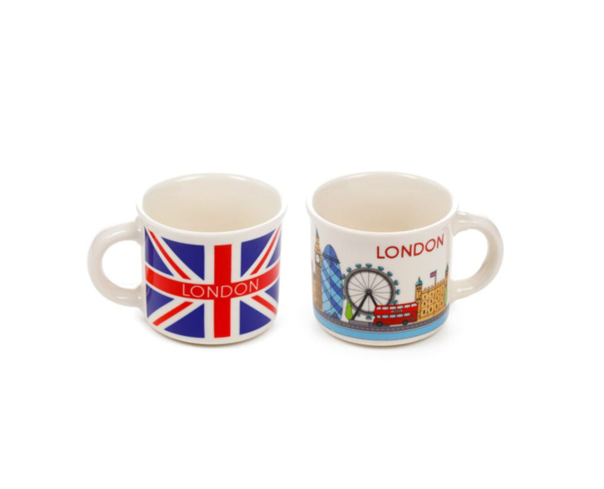 London Icons Set of 2 Porcelain Espresso Cups