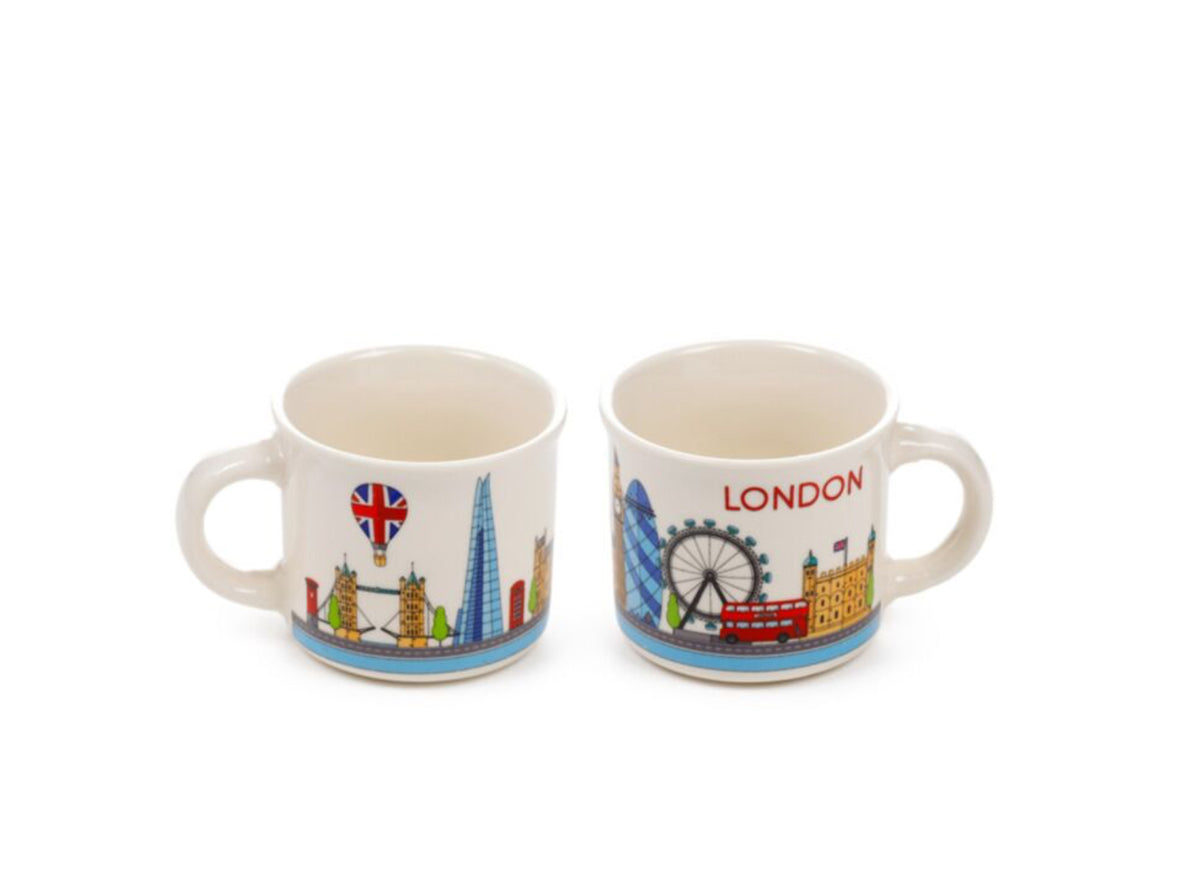 London Icons London Skyline Set of 2 Porcelain Espresso Cups