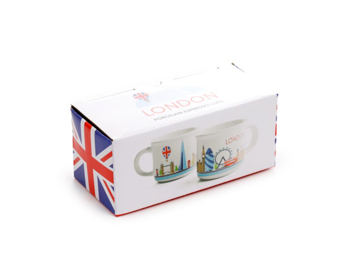 London Icons London Skyline Set of 2 Porcelain Espresso Cups