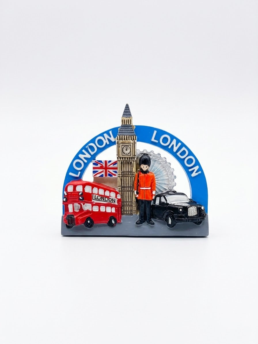 London collage ceramic magnet