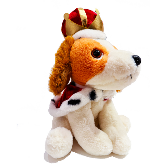 King Charles Spaniel with a Crown and Cape