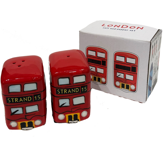 London Icons Red Routemaster Bus Ceramic Salt and Pepper Shaker