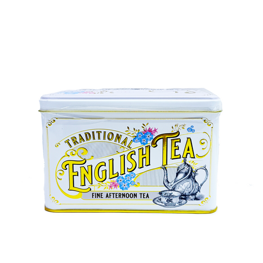 Vintage Victorian Classic Tea Tin Ivory
